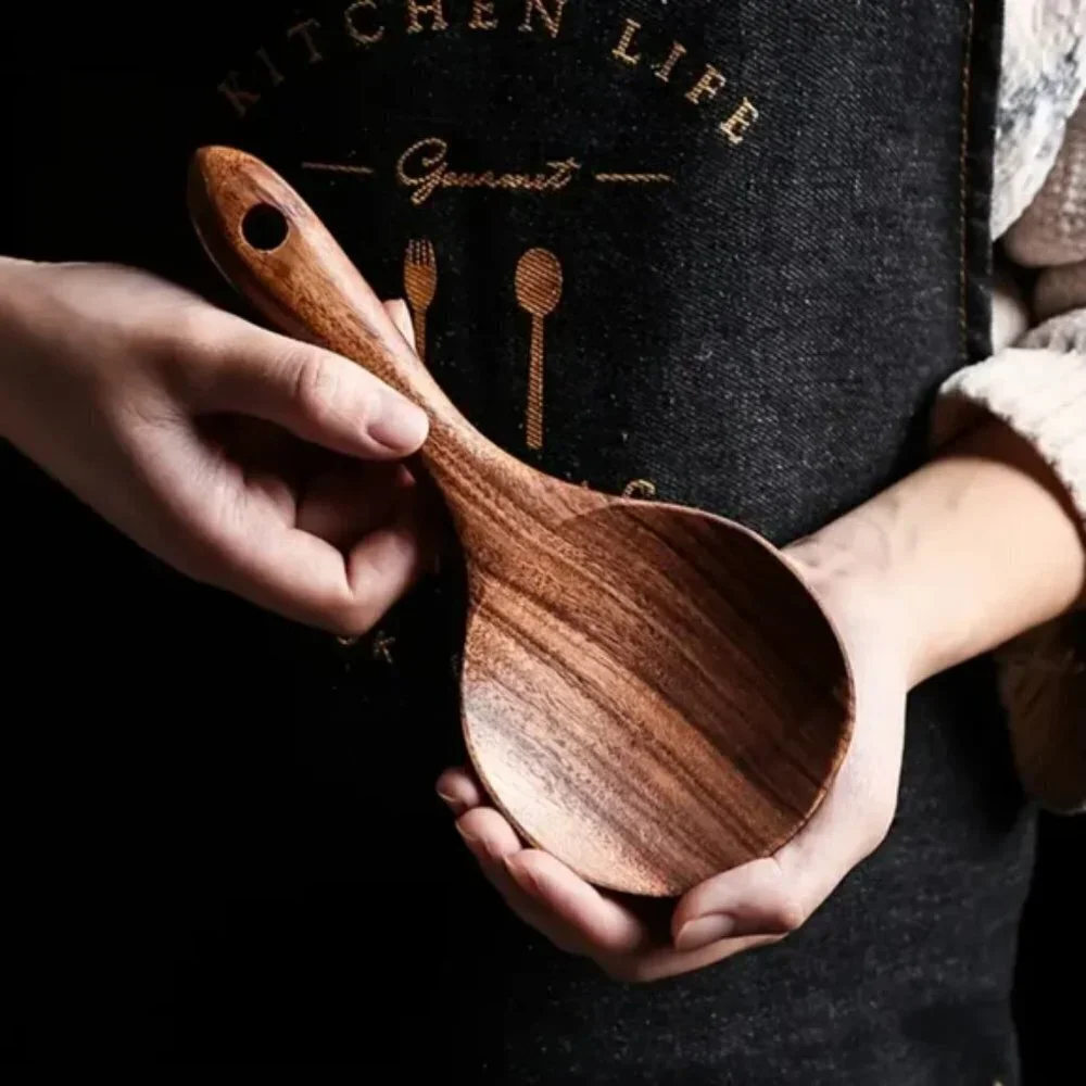 Wooden Spoon Teak Rustic Cottage Core Shabby Chic Boho‎ Décor Kitchen
